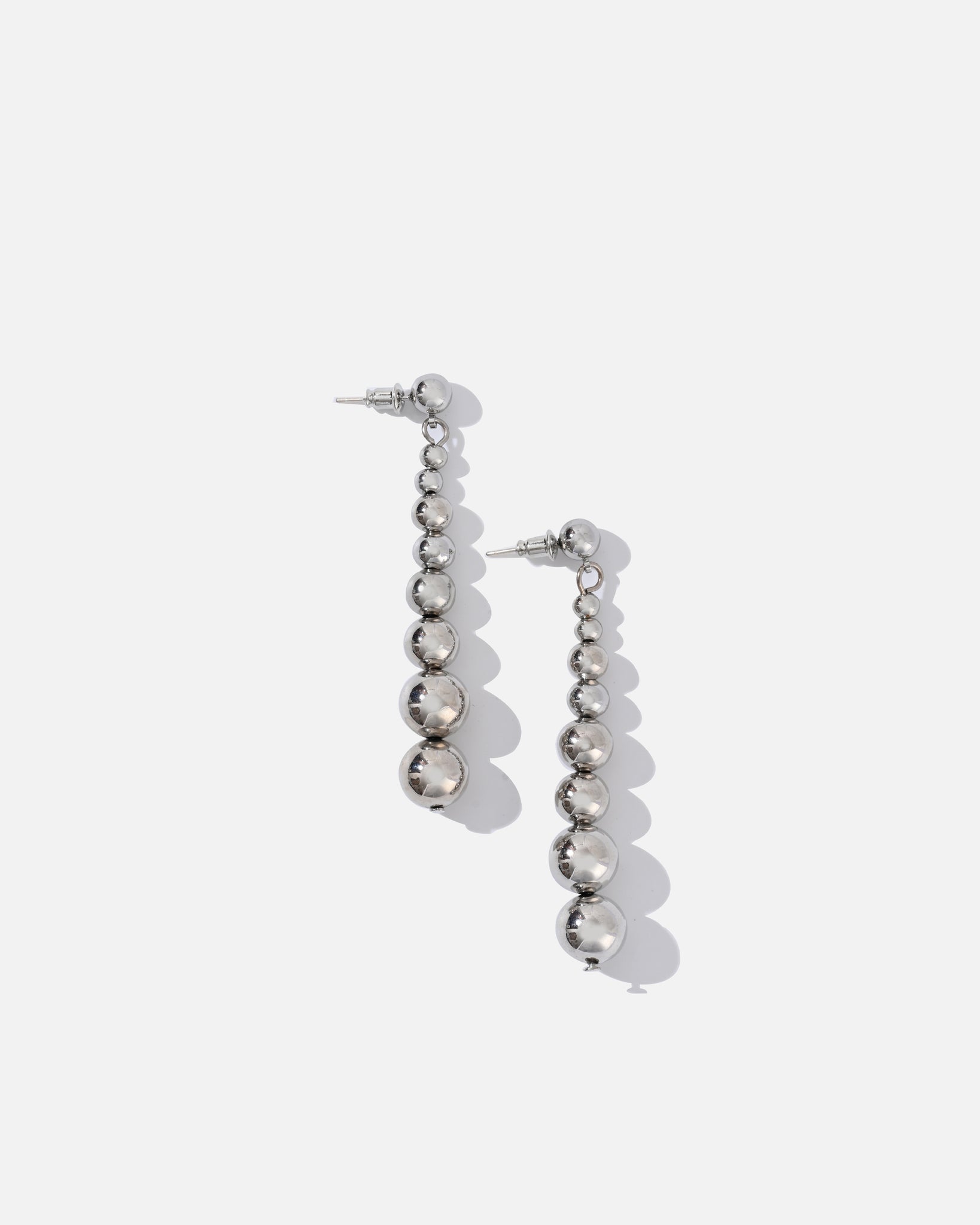 'Fleur Drop Earrings - Silver'
