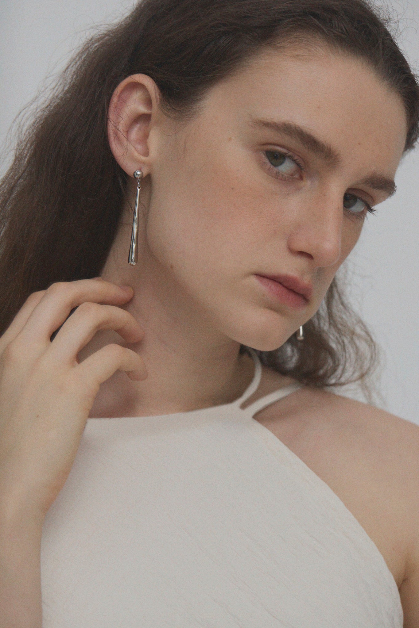 'Soleil Drop Earrings - Silver'