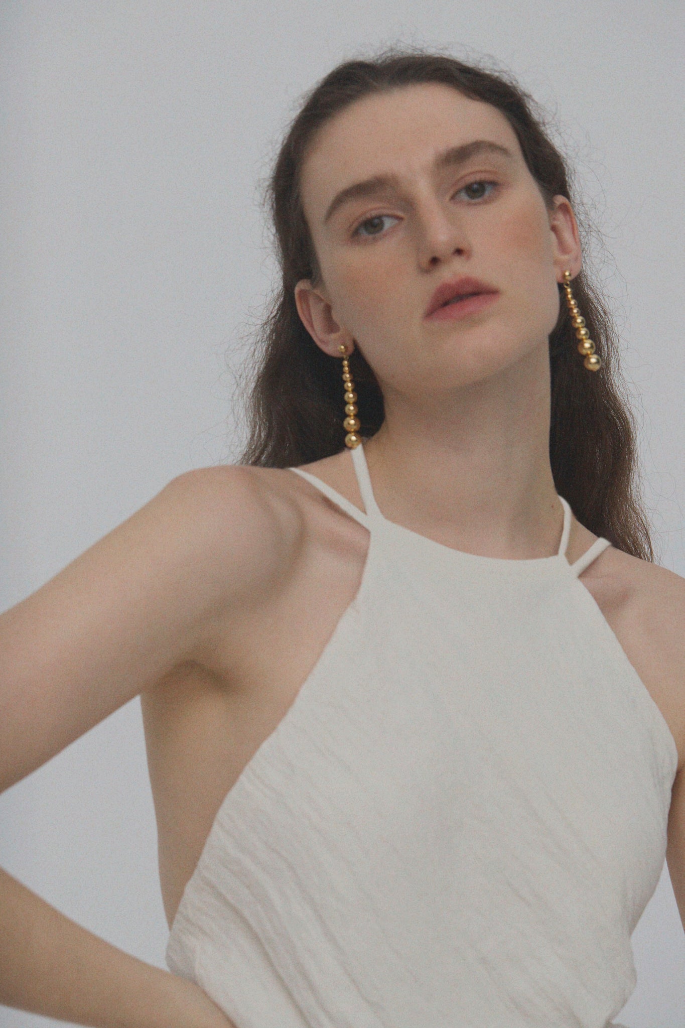'Fleur Drop Earrings - Gold'